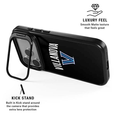 Villanova University V Black iPhone 17 Pro Max Kickstand Case
