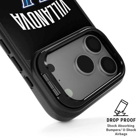 Villanova University V Black iPhone 17 Pro Max Kickstand Case