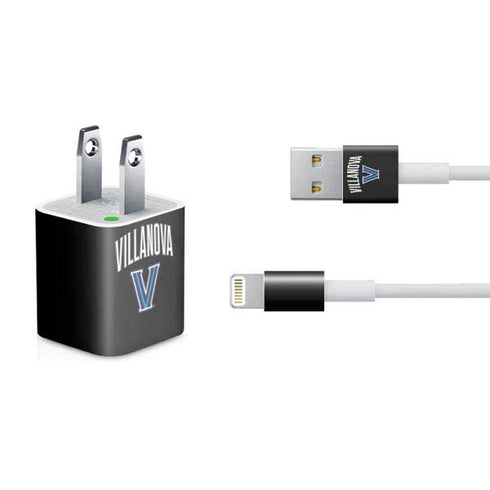 Villanova University V Black iPhone Charger (5W USB) Skin