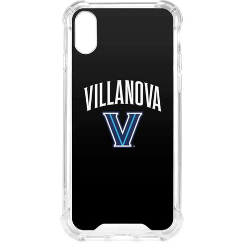 Villanova University V Black iPhone XS Clear Case