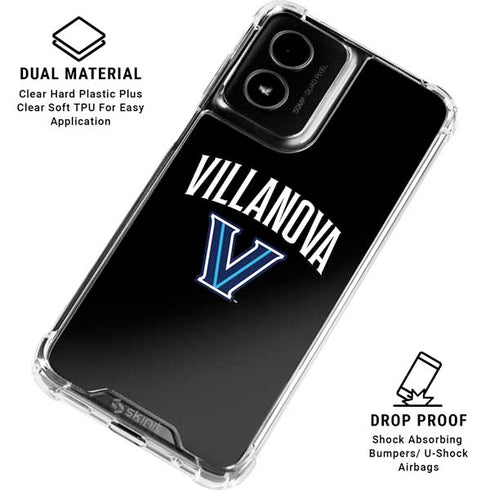 Villanova University V Black Moto G Power 5G (2024) Clear Case
