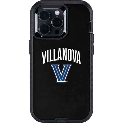 Villanova University V Black Otterbox Defender iPhone Skin