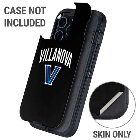 Villanova University V Black Otterbox Defender iPhone Skin