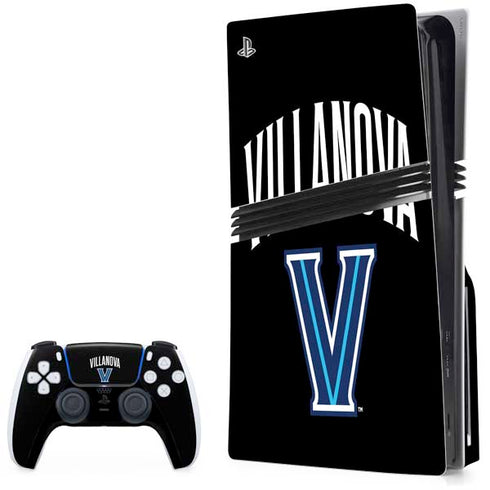 Villanova University V Black PS5 Pro Disk Bundle Skin