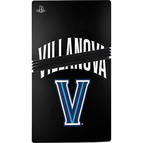 Villanova University V Black PS5 Pro Disk Console Skin