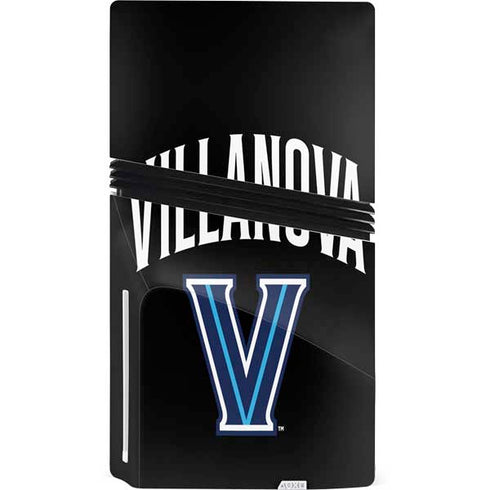 Villanova University V Black PS5 Pro Disk Console Skin