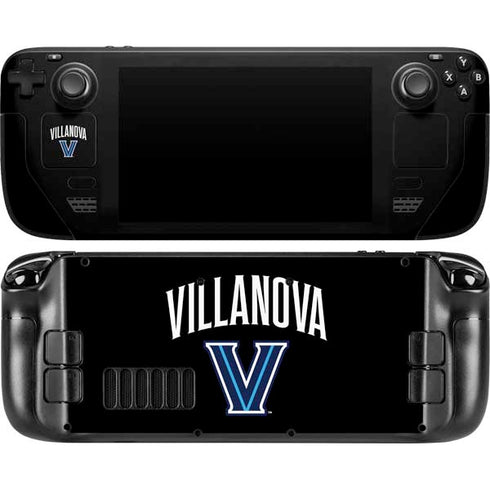Villanova University V Black Steam Deck Handheld Gaming Computer Skin