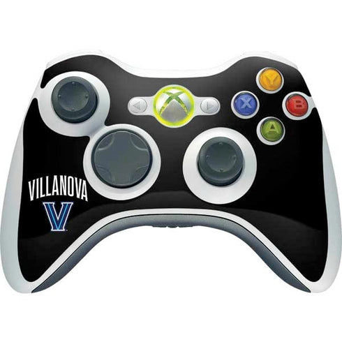 Villanova University V Black Xbox 360 Wireless Controller Skin