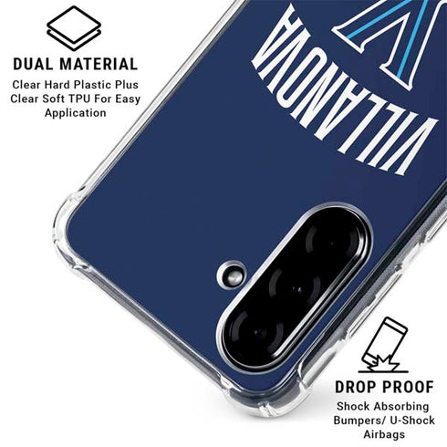 Villanova University Wildcats Black Galaxy A36 5G Clear Case