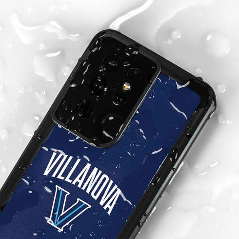 Villanova University Wildcats Black Galaxy S24 Ultra Waterproof Case