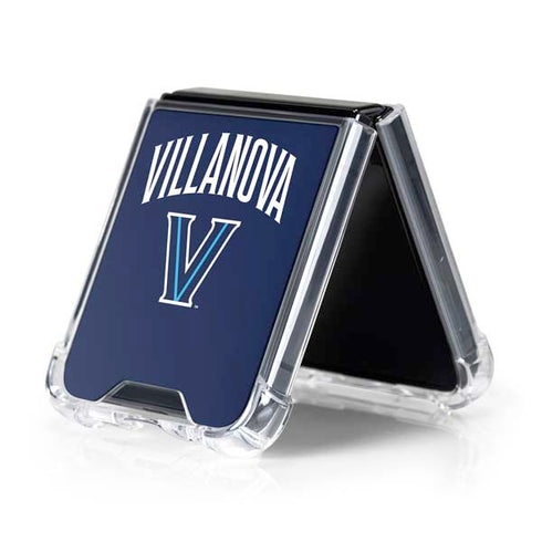 Villanova University Wildcats Black Galaxy Z Flip5 5G Clear Case