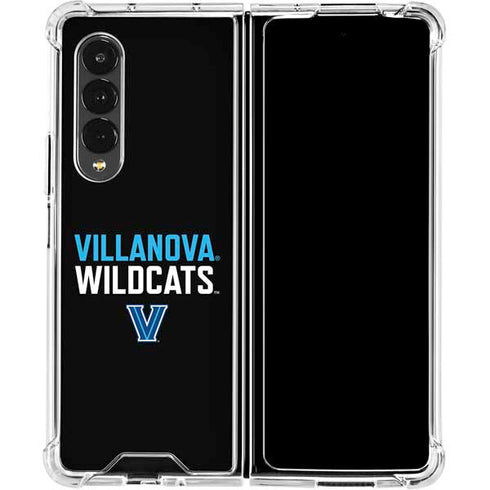 Villanova University Wildcats Black Galaxy Z Fold4 5G Clear Case