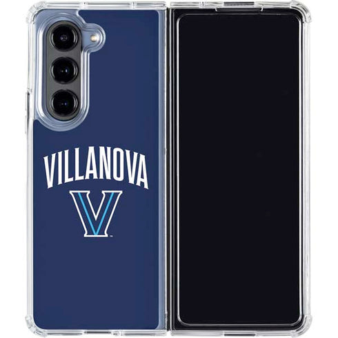 Villanova University Wildcats Black Galaxy Z Fold5 5G Clear Case