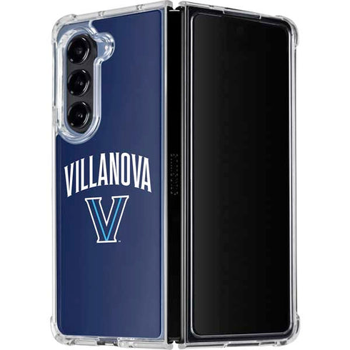 Villanova University Wildcats Black Galaxy Z Fold5 5G Clear Case