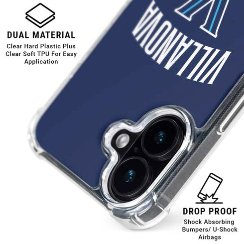 Villanova University Wildcats Black iPhone 16 Clear Case