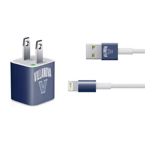 Villanova University Wildcats Black iPhone Charger (5W USB) Skin