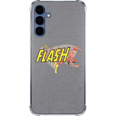DC Comics The Flash Vintage Action Running Pose Galaxy A35 5G Clear Case