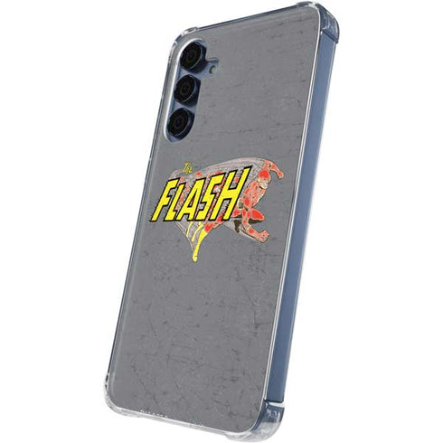 DC Comics The Flash Vintage Action Running Pose Galaxy A35 5G Clear Case
