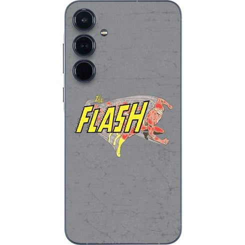 DC Comics The Flash Vintage Action Running Pose Galaxy A35 5G Skin