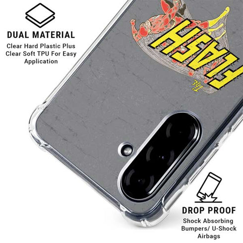 DC Comics The Flash Vintage Action Running Pose Galaxy A36 5G Clear Case