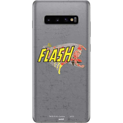 DC Comics The Flash Vintage Action Running Pose Galaxy S10 Plus Skin