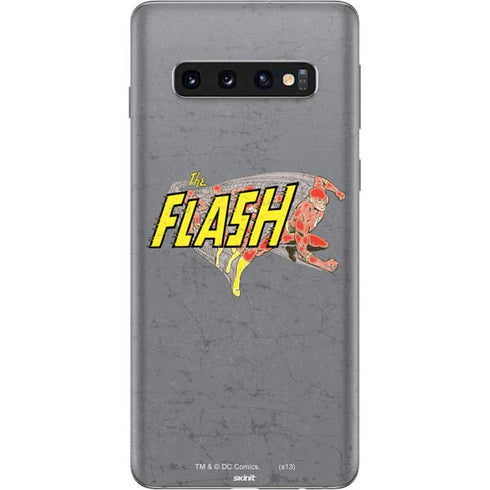 DC Comics The Flash Vintage Action Running Pose Galaxy S10 Skin