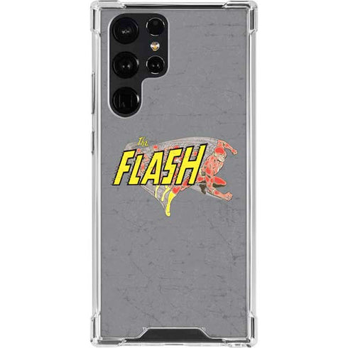 DC Comics The Flash Vintage Action Running Pose Galaxy S23 Ultra Clear Case