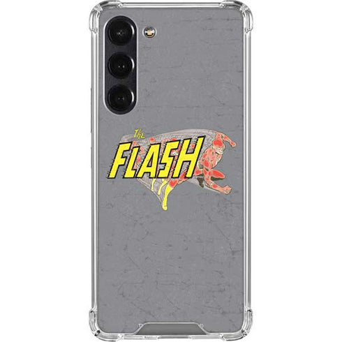 DC Comics The Flash Vintage Action Running Pose Galaxy S24 FE Clear Case