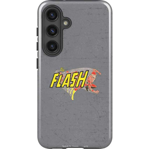 DC Comics The Flash Vintage Action Running Pose Galaxy S25 Plus Impact Case