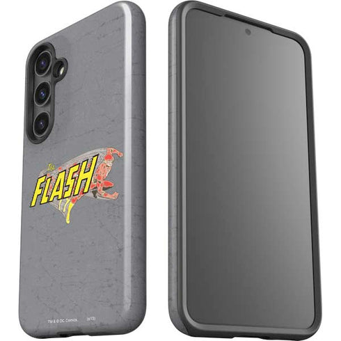 DC Comics The Flash Vintage Action Running Pose Galaxy S25 Plus Impact Case