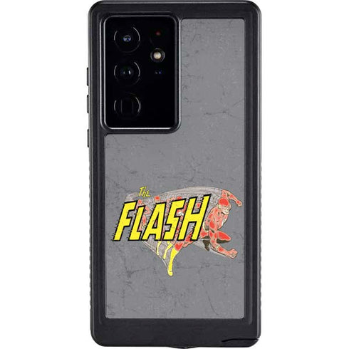 DC Comics The Flash Vintage Action Running Pose Galaxy S24 Ultra Waterproof Case