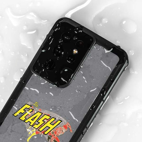 DC Comics The Flash Vintage Action Running Pose Galaxy S24 Ultra Waterproof Case