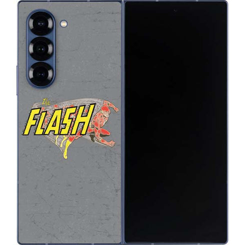 DC Comics The Flash Vintage Action Running Pose Galaxy Z Fold6 Skin