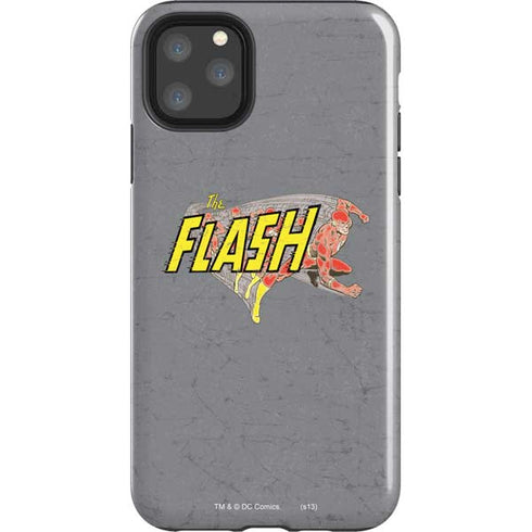 DC Comics The Flash Vintage Action Running Pose iPhone Cases