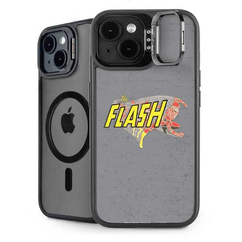DC Comics The Flash Vintage Action Running Pose iPhone 14 Kickstand Case