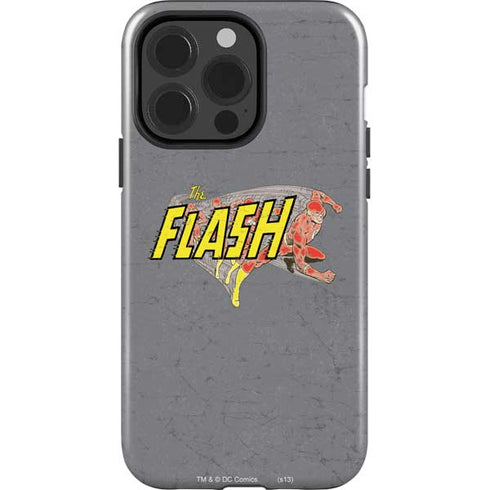 DC Comics The Flash Vintage Action Running Pose iPhone 15 Pro Impact Case