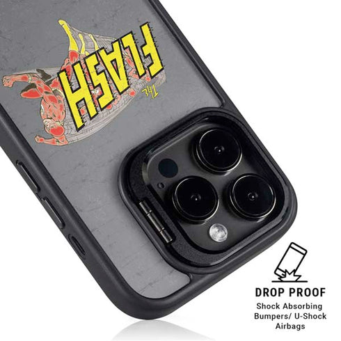 DC Comics The Flash Vintage Action Running Pose iPhone 15 Pro Max Kickstand Case