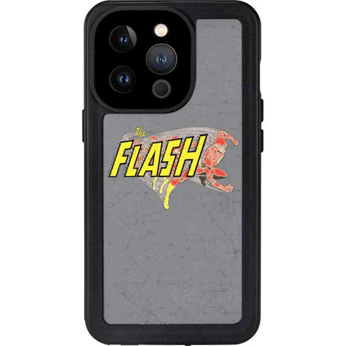 DC Comics The Flash Vintage Action Running Pose iPhone 15 Pro Waterproof Case