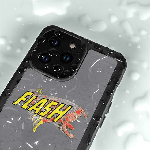 DC Comics The Flash Vintage Action Running Pose iPhone 15 Pro Waterproof Case