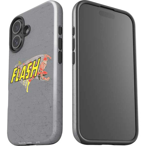DC Comics The Flash Vintage Action Running Pose iPhone 16 Impact Case