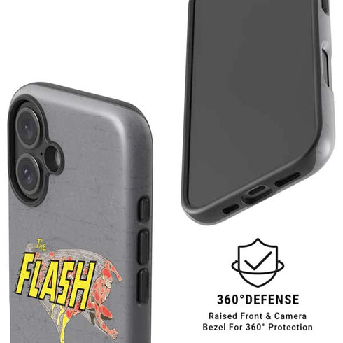 DC Comics The Flash Vintage Action Running Pose iPhone 16 Magsafe Impact Case