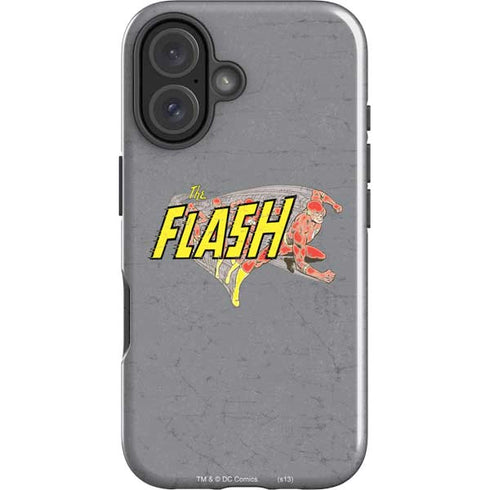 DC Comics The Flash Vintage Action Running Pose iPhone 16 Plus Impact Case