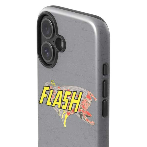 DC Comics The Flash Vintage Action Running Pose iPhone 16 Plus Impact Case