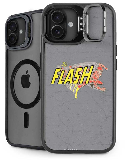 DC Comics The Flash Vintage Action Running Pose iPhone 16 Plus Kickstand Case