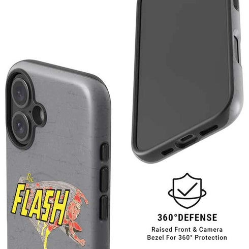 DC Comics The Flash Vintage Action Running Pose iPhone 16 Plus Magsafe Impact Case