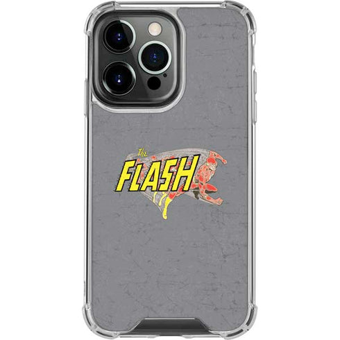 DC Comics The Flash Vintage Action Running Pose iPhone 16 Pro Clear Case