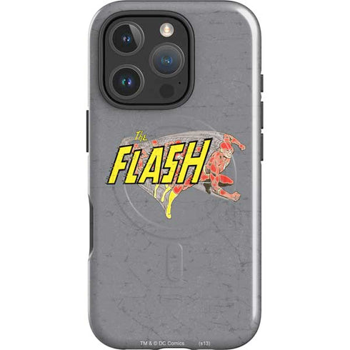 DC Comics The Flash Vintage Action Running Pose iPhone 16 Pro Max Magsafe Impact Case