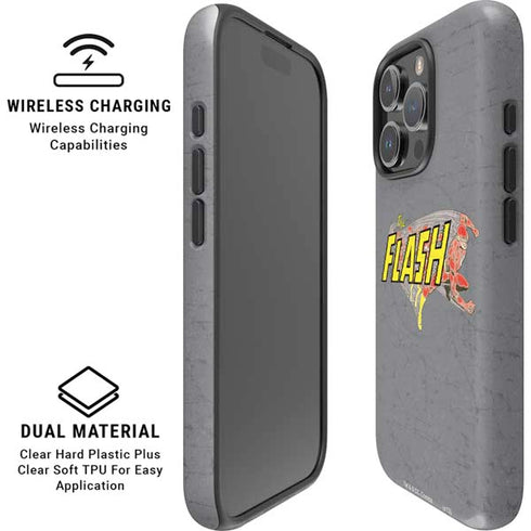 DC Comics The Flash Vintage Action Running Pose iPhone 16 Pro Max Magsafe Impact Case