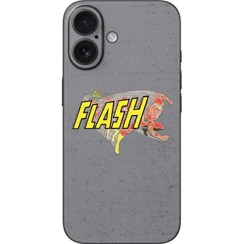 DC Comics The Flash Vintage Action Running Pose iPhone 16 Skin