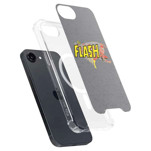 DC Comics The Flash Vintage Action Running Pose iPhone 16e MagSafe Case